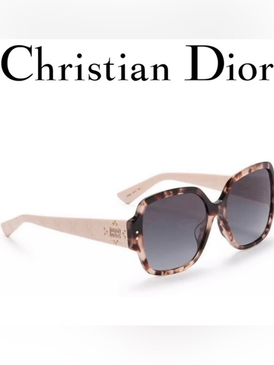 Dior Accessories - Lady Dior Studs Square Sunglasses In Havana/light Pink